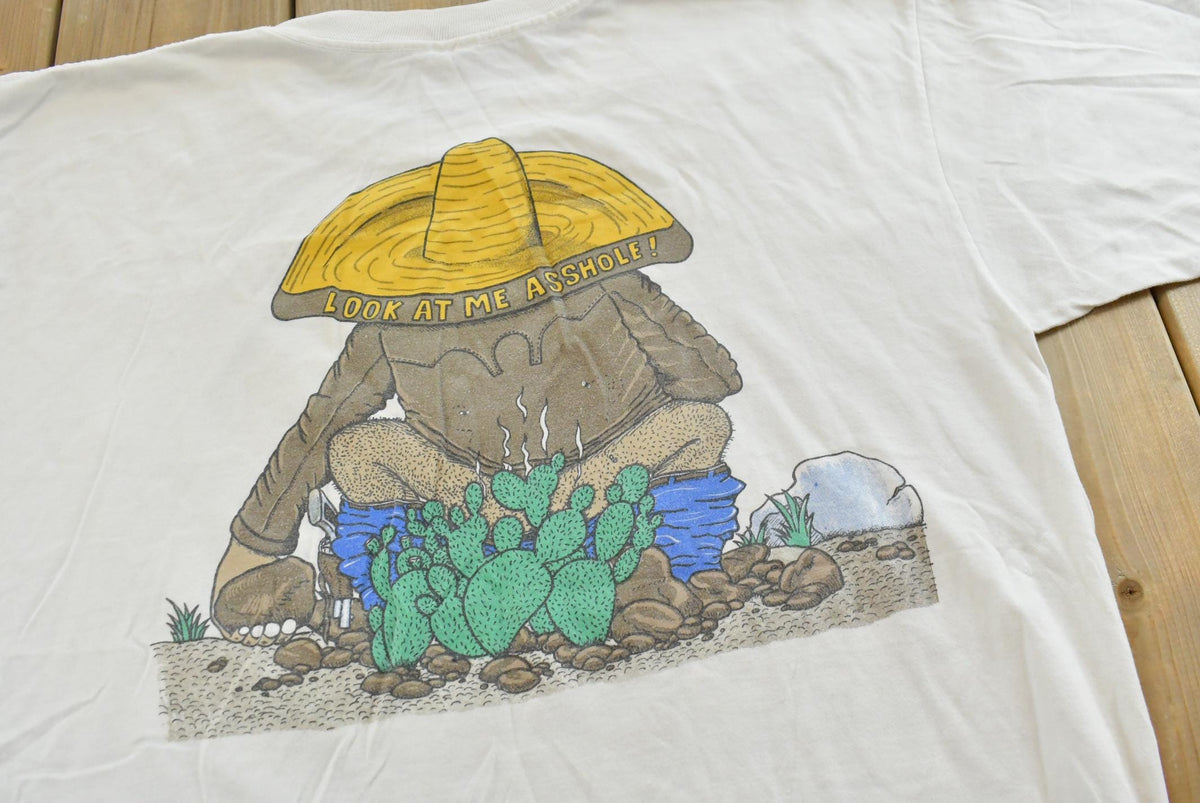 Vintage 1990s Piedras Negras Mexico Shit Happens Funny Travel T-Shirt Mens L from propervintagecanada