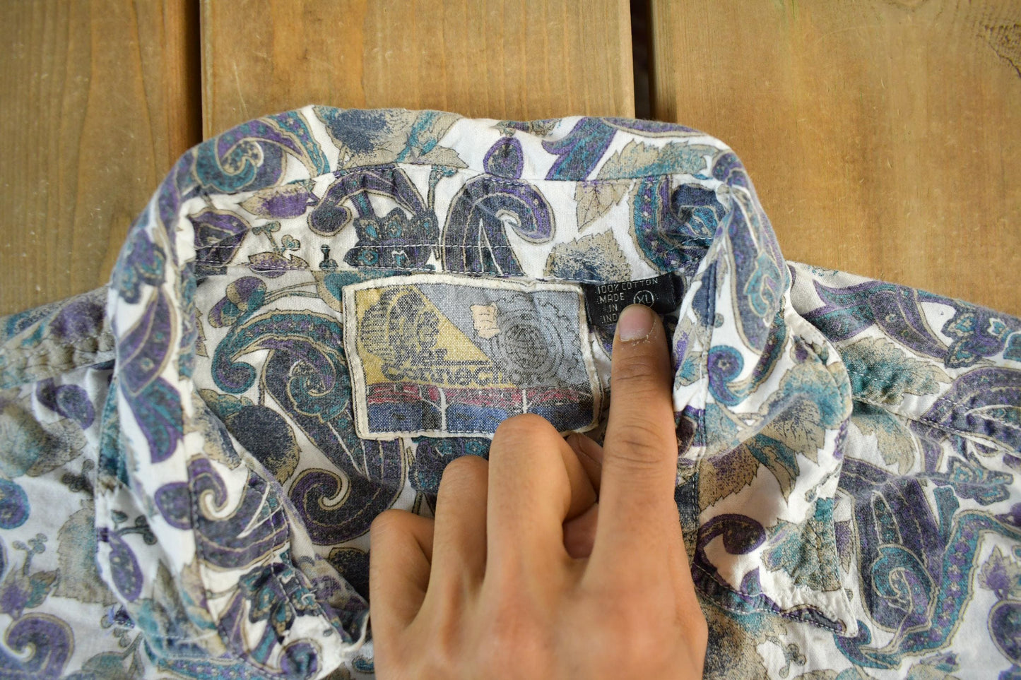 Vintage 1990s Pier Connection Paisley All Over Print Button Up Shirt Mens XL from propervintagecanada