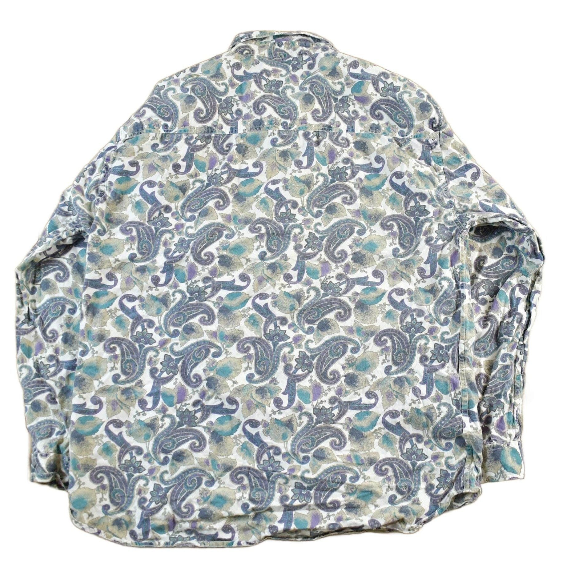 Vintage 1990s Pier Connection Paisley All Over Print Button Up Shirt Mens XL from propervintagecanada