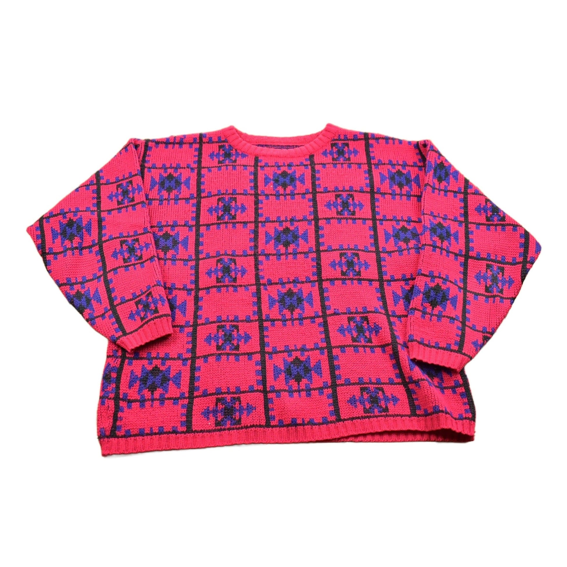 Vintage 1990s Pink Knitted Crewneck Sweater Women's M from propervintagecanada