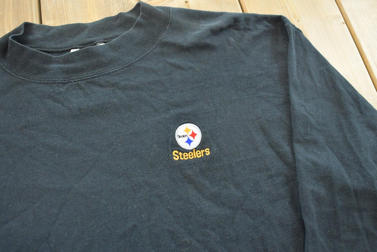 Vintage 1990s Pittsburgh Steelers Embroidered Logo NFL Football Long Sleeve Graphic Logo T-Shirt Mens XL from propervintagecanada