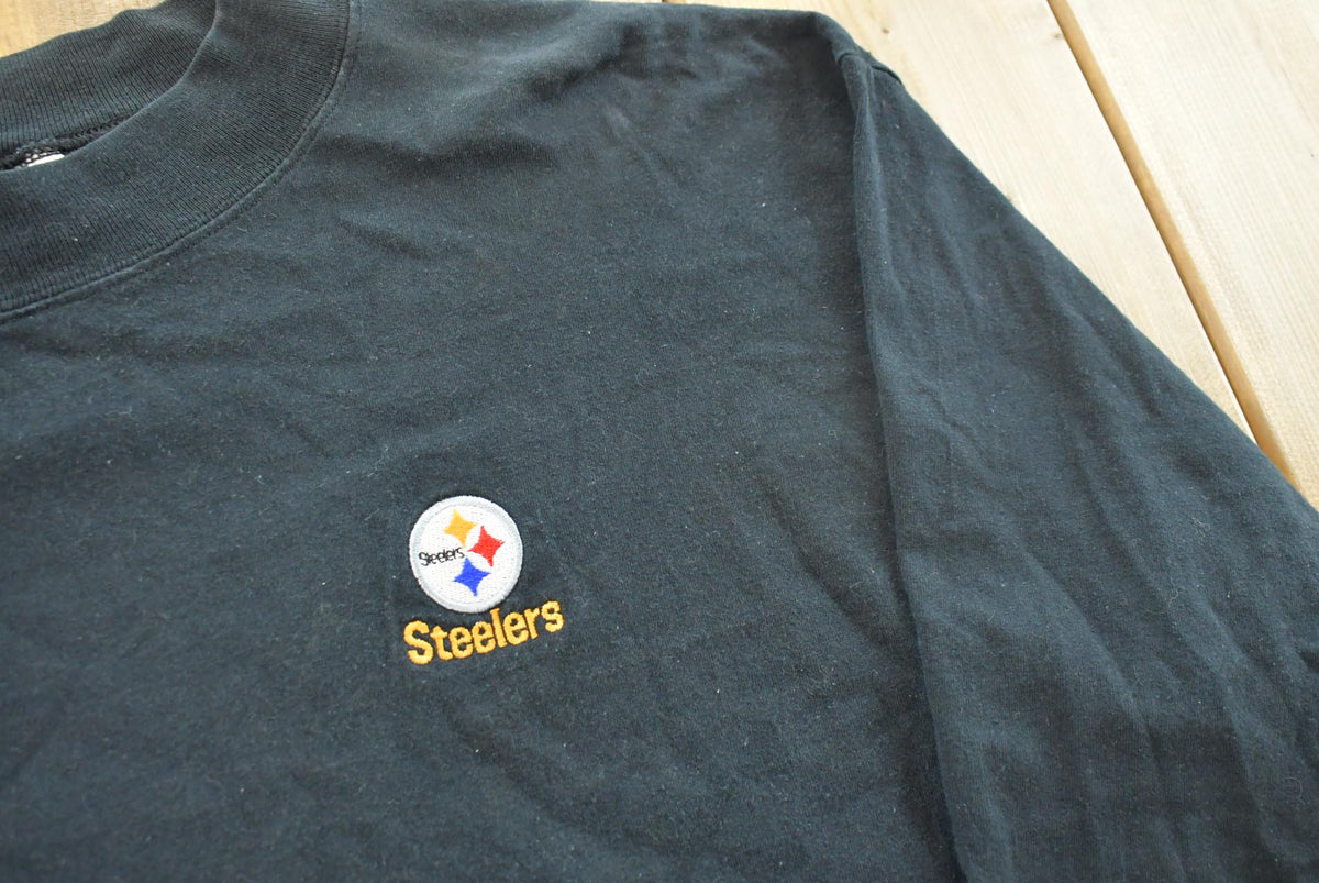Vintage 1990s Pittsburgh Steelers Embroidered Logo NFL Football Long Sleeve Graphic Logo T-Shirt Mens XL from propervintagecanada