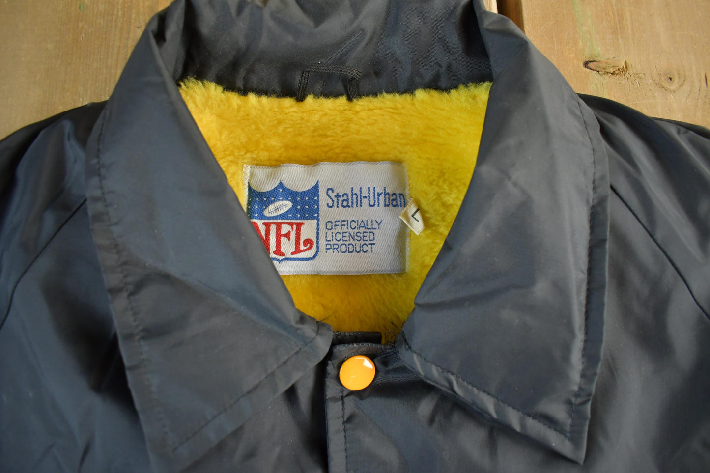 Vintage 1990s Pittsburgh Steelers Fleece Lined NFL Coaches Jacket Men's Large from propervintagecanada