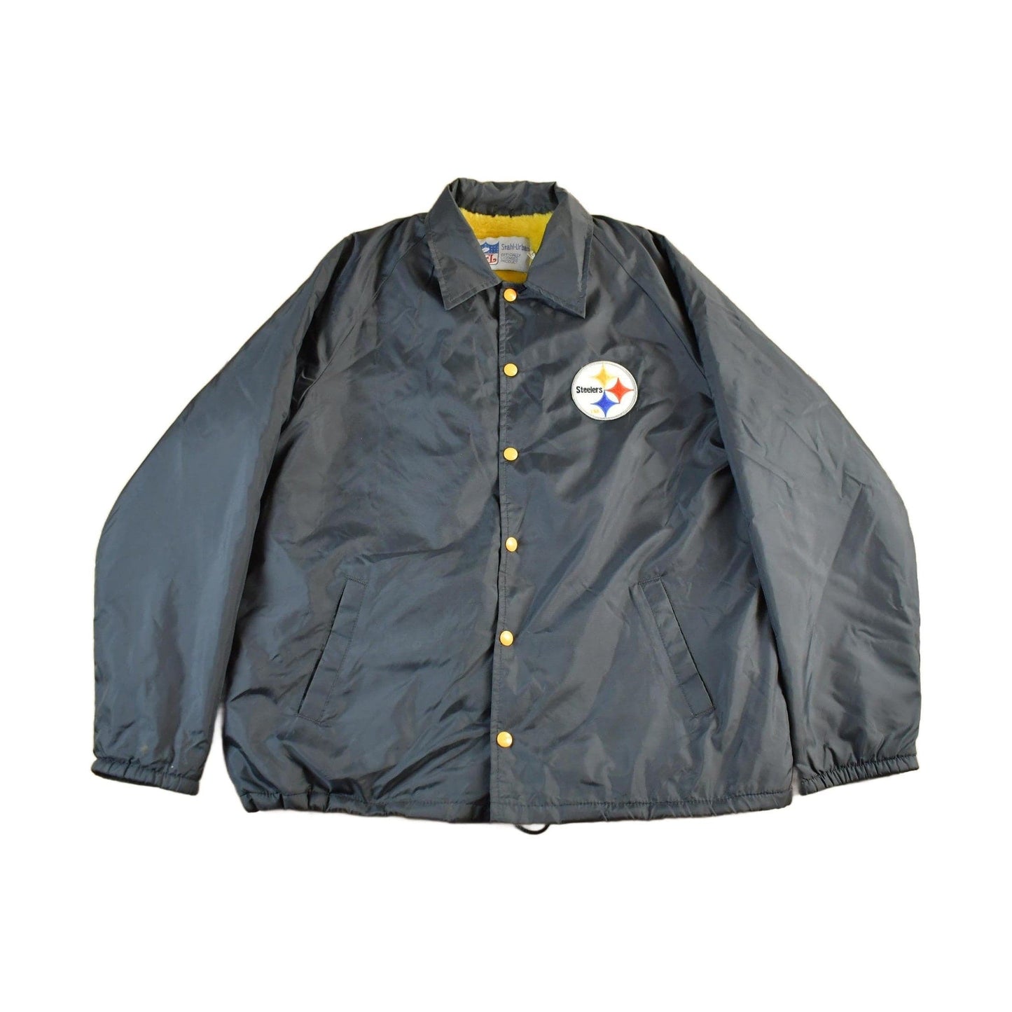 Vintage 1990s Pittsburgh Steelers Fleece Lined NFL Coaches Jacket Men's Large from propervintagecanada