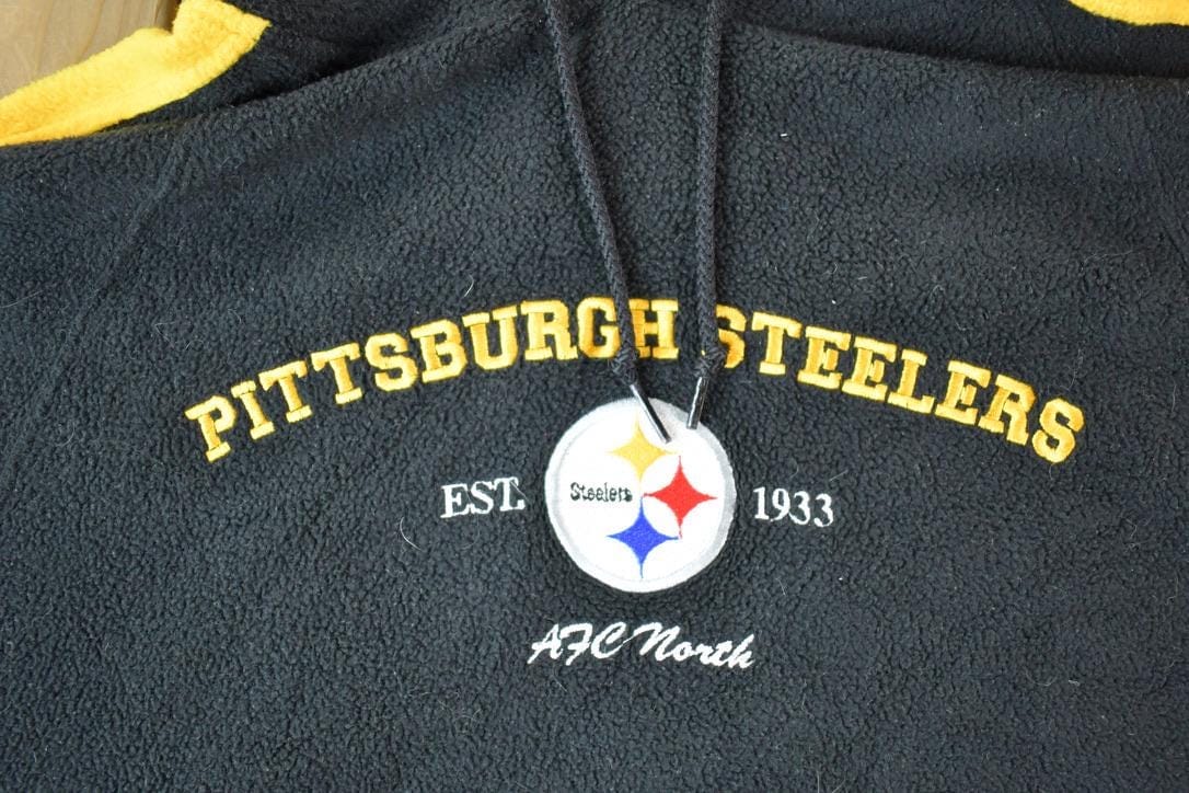 Vintage 1990s Pittsburgh Steelers Fleece NFL Hoodie Sweatshirt Men's XL from propervintagecanada