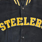 Vintage 1990s Pittsburgh Steelers Leather Varsity NFL Football Jacket from propervintagecanada