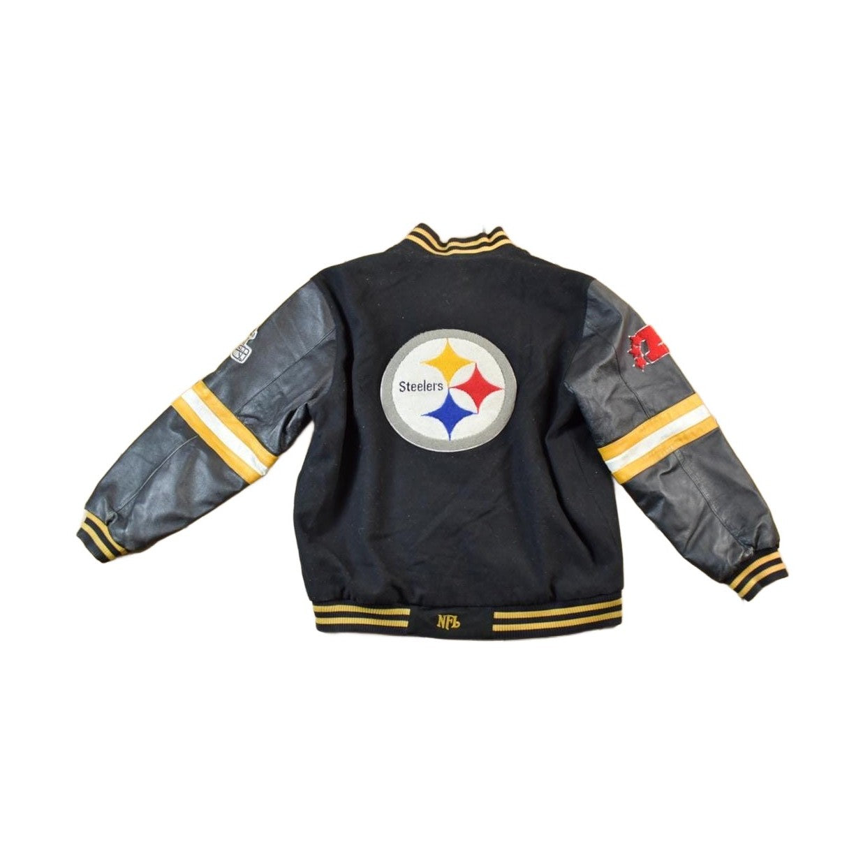 Vintage 1990s Pittsburgh Steelers Leather Varsity NFL Football Jacket from propervintagecanada