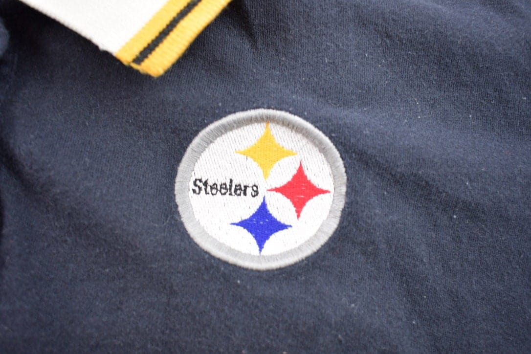 Vintage 1990s Pittsburgh Steelers NFL Collared T-Shirt Men's XL from propervintagecanada