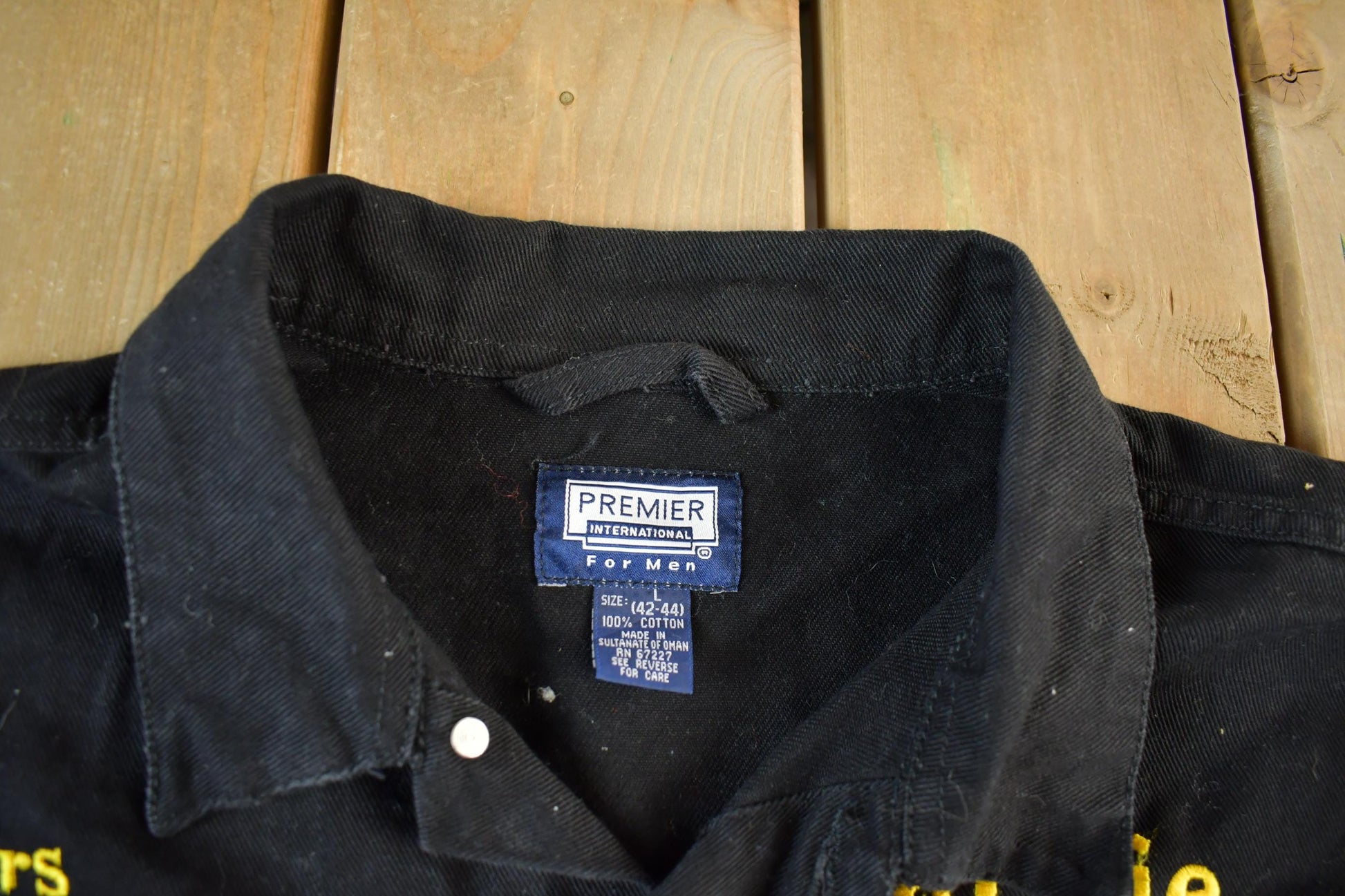Vintage 1990s Pittsburgh Steelers NFL Denim Jean Trucker Jacket Men's Large from propervintagecanada