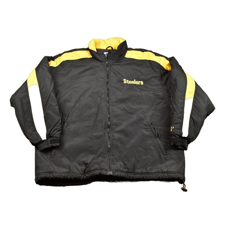 Vintage 1990s Pittsburgh Steelers NFL Logo Athletic Puffer Jacket Men's Large from propervintagecanada