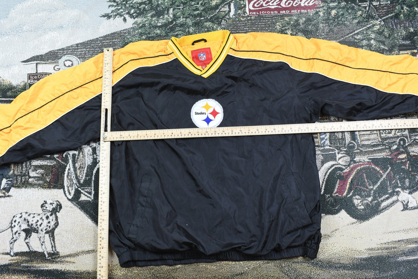Vintage 1990s Pittsburgh Steelers NFL Pullover Windbreaker Men's XL from propervintagecanada