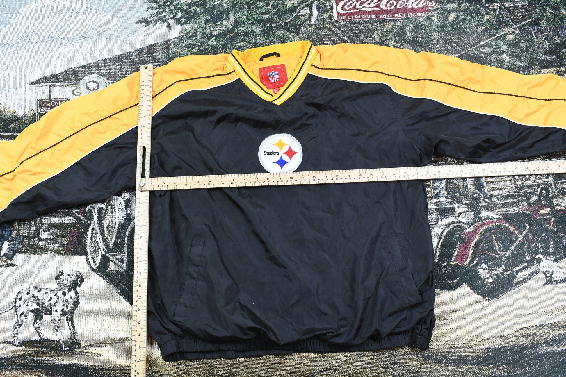 Vintage 1990s Pittsburgh Steelers NFL Pullover Windbreaker Men's XL from propervintagecanada