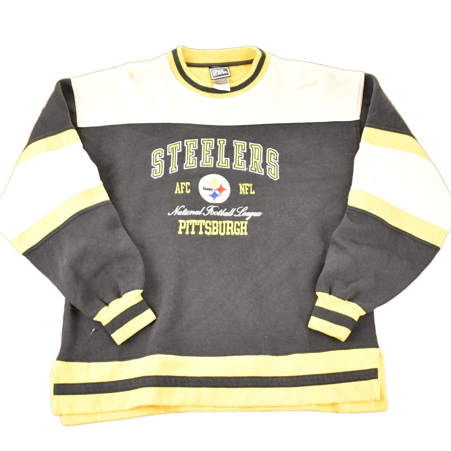 Vintage 1990s Pittsburgh Steelers Pro Player NFL Crewneck Sweatshirt Men's L from propervintagecanada