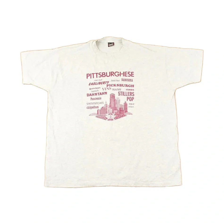 Vintage 1990s Pittsburghese Souvenir Travel T-Shirt Men's XXL / Destination Shirt / 90s Single Stitch Graphic Tee / Made in USA from propervintagecanada