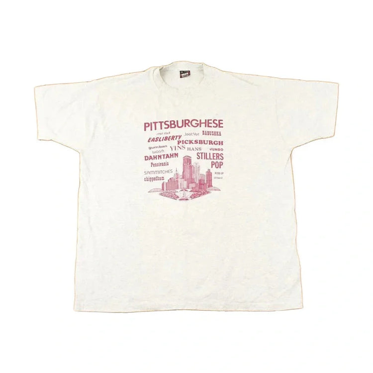 Vintage 1990s Pittsburghese Souvenir Travel T-Shirt Men's XXL / Destination Shirt / 90s Single Stitch Graphic Tee / Made in USA from propervintagecanada
