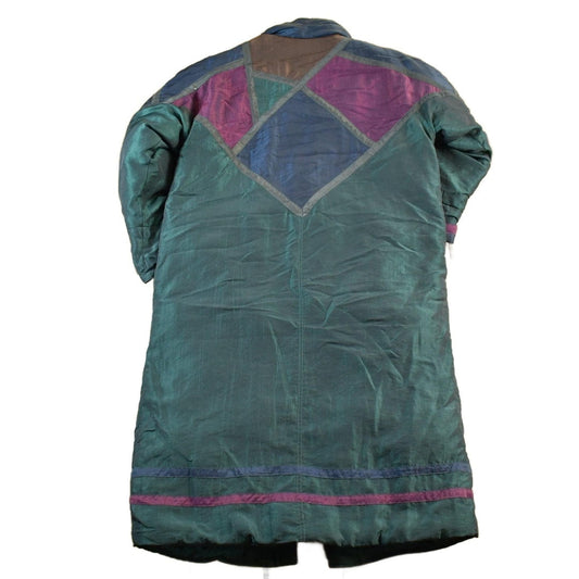 Vintage 1990s Pizazz Color Block Long Parka Jacket Women's Large from propervintagecanada