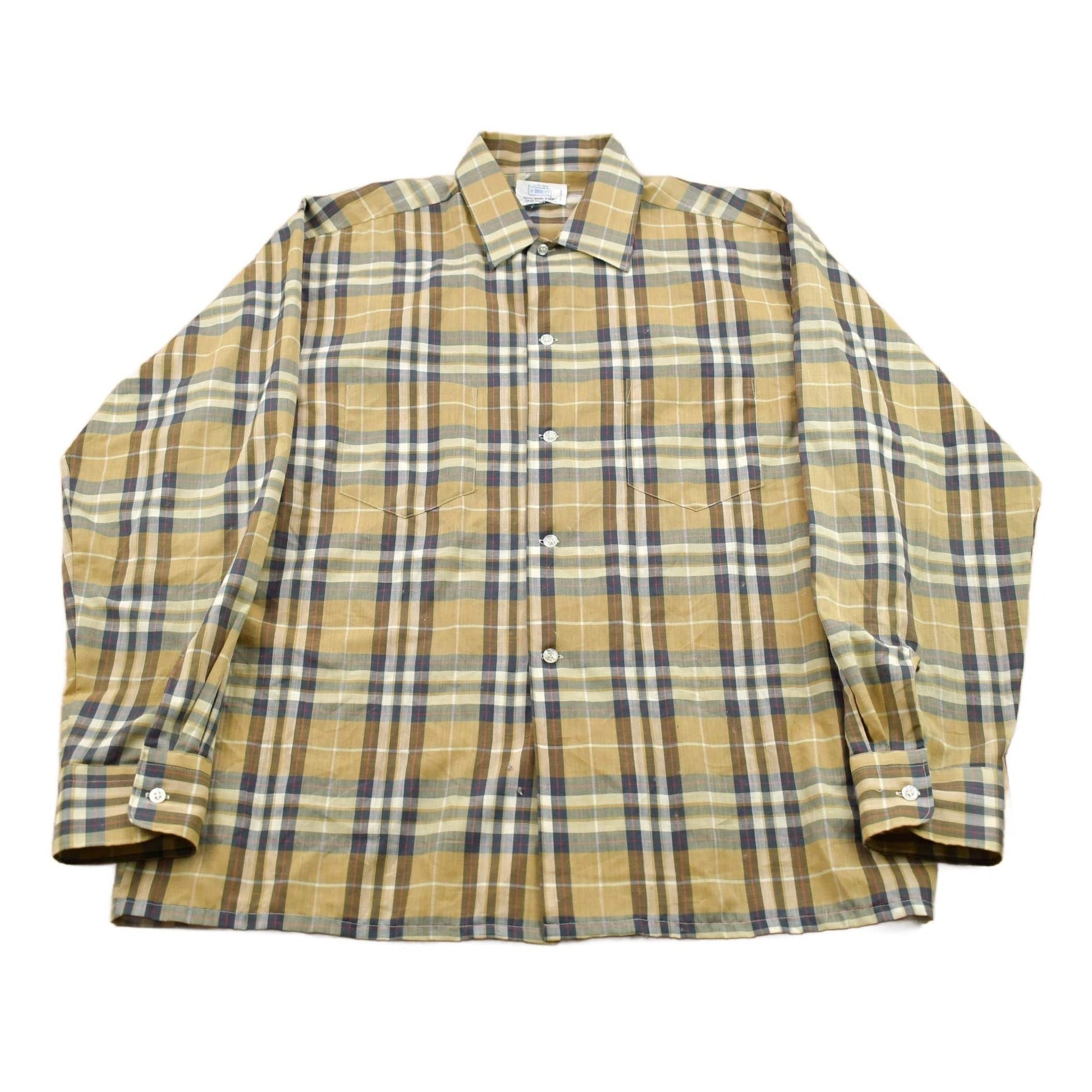 Vintage 1990s Plaid Button Up Shirt Men's Large from propervintagecanada