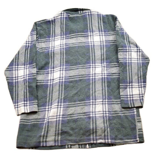 Vintage 1990s Plaid Flannel Zip Up Shirt from propervintagecanada