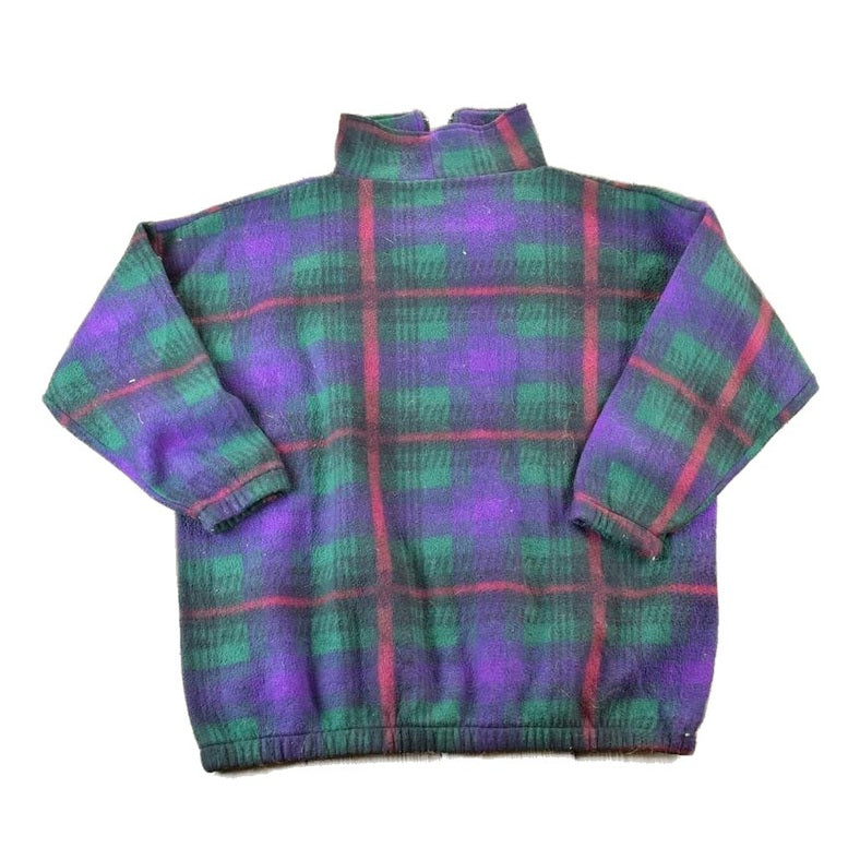 Vintage 1990s Plaid Fleece Outdoorsman Sweater Men's XL from propervintagecanada