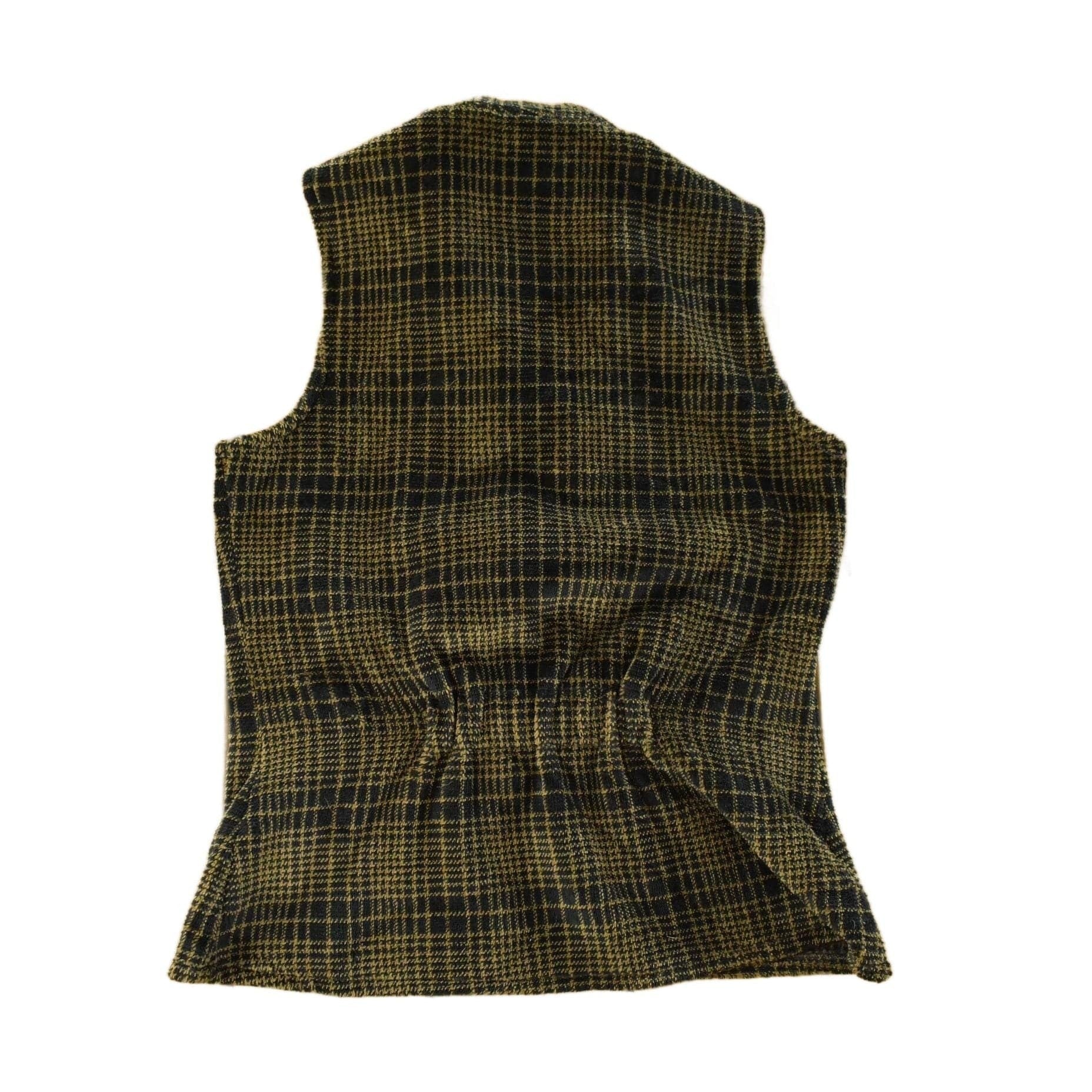 Vintage 1990s Plaid Full Zip Vest Jacket Women's Medium from propervintagecanada