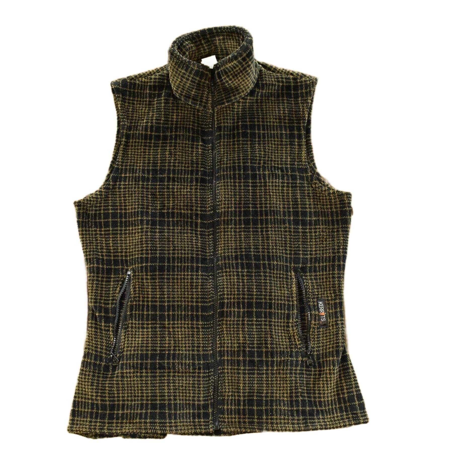 Vintage 1990s Plaid Full Zip Vest Jacket Women's Medium from propervintagecanada