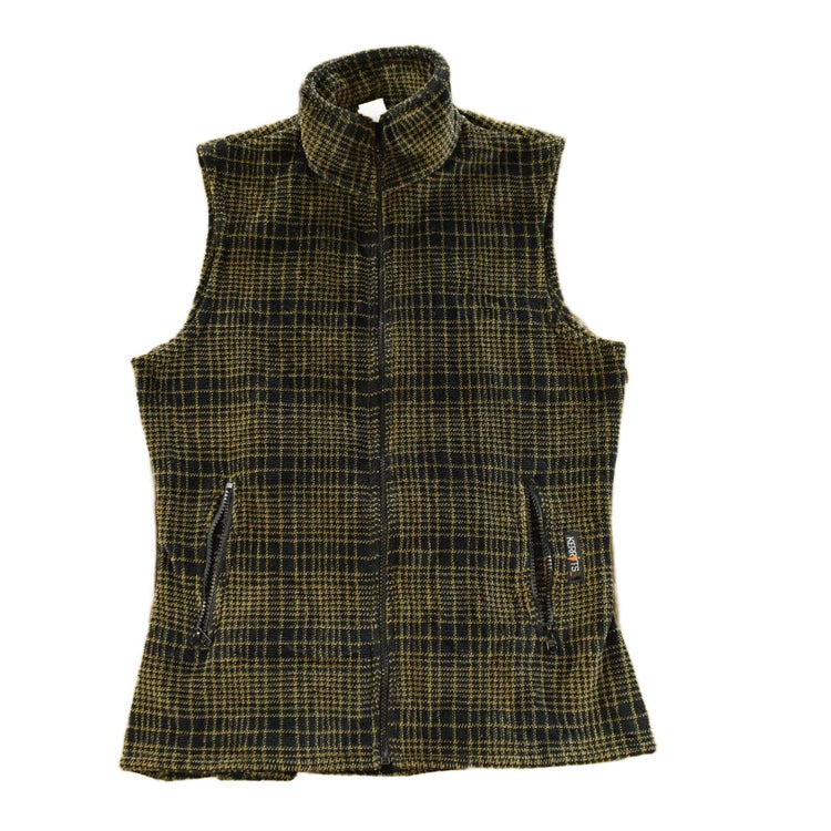Vintage 1990s Plaid Full Zip Vest Jacket Women's Medium from propervintagecanada