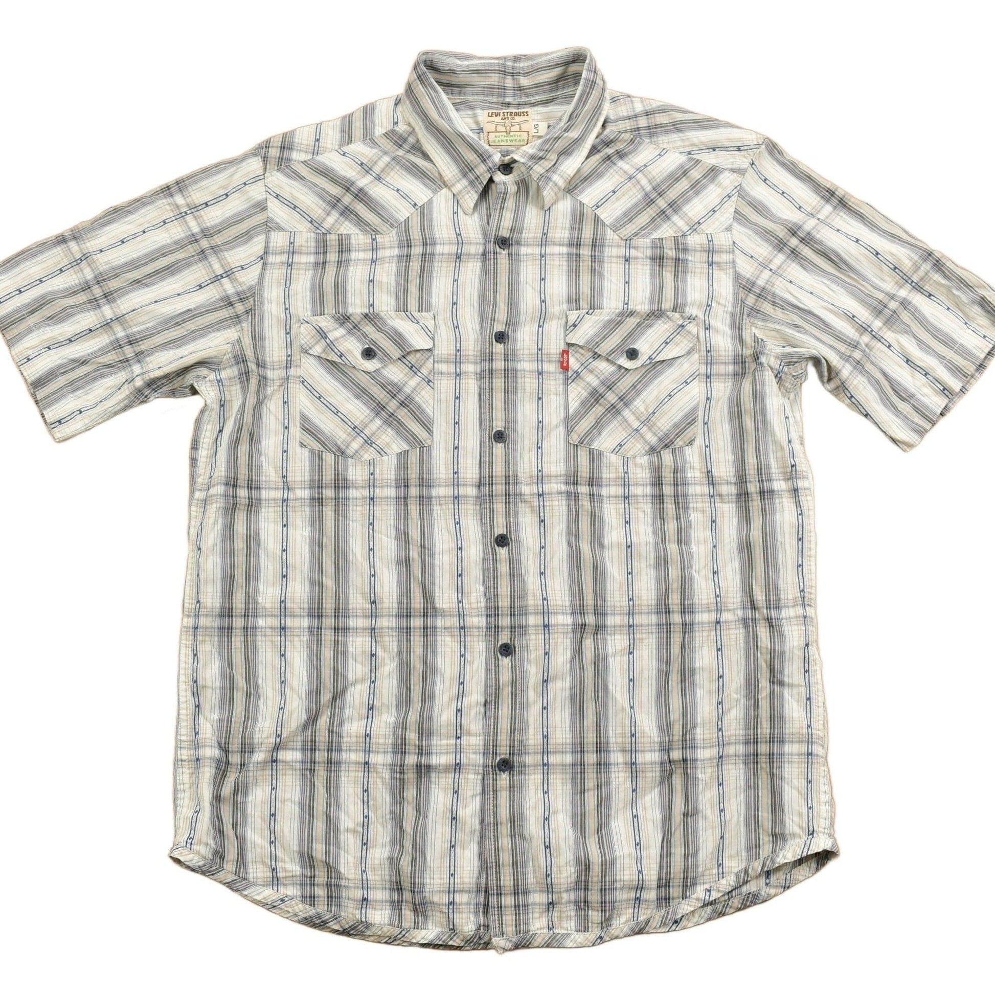 Vintage 1990s Plains Plaid Western Button Up Shirt Men's Medium from propervintagecanada