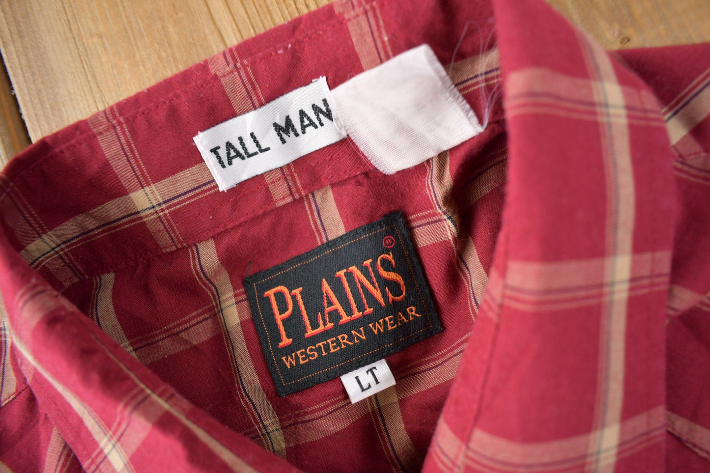 Vintage 1990s Plains Western Wear Plaid Button Up Shirt Men's Large Tall from propervintagecanada