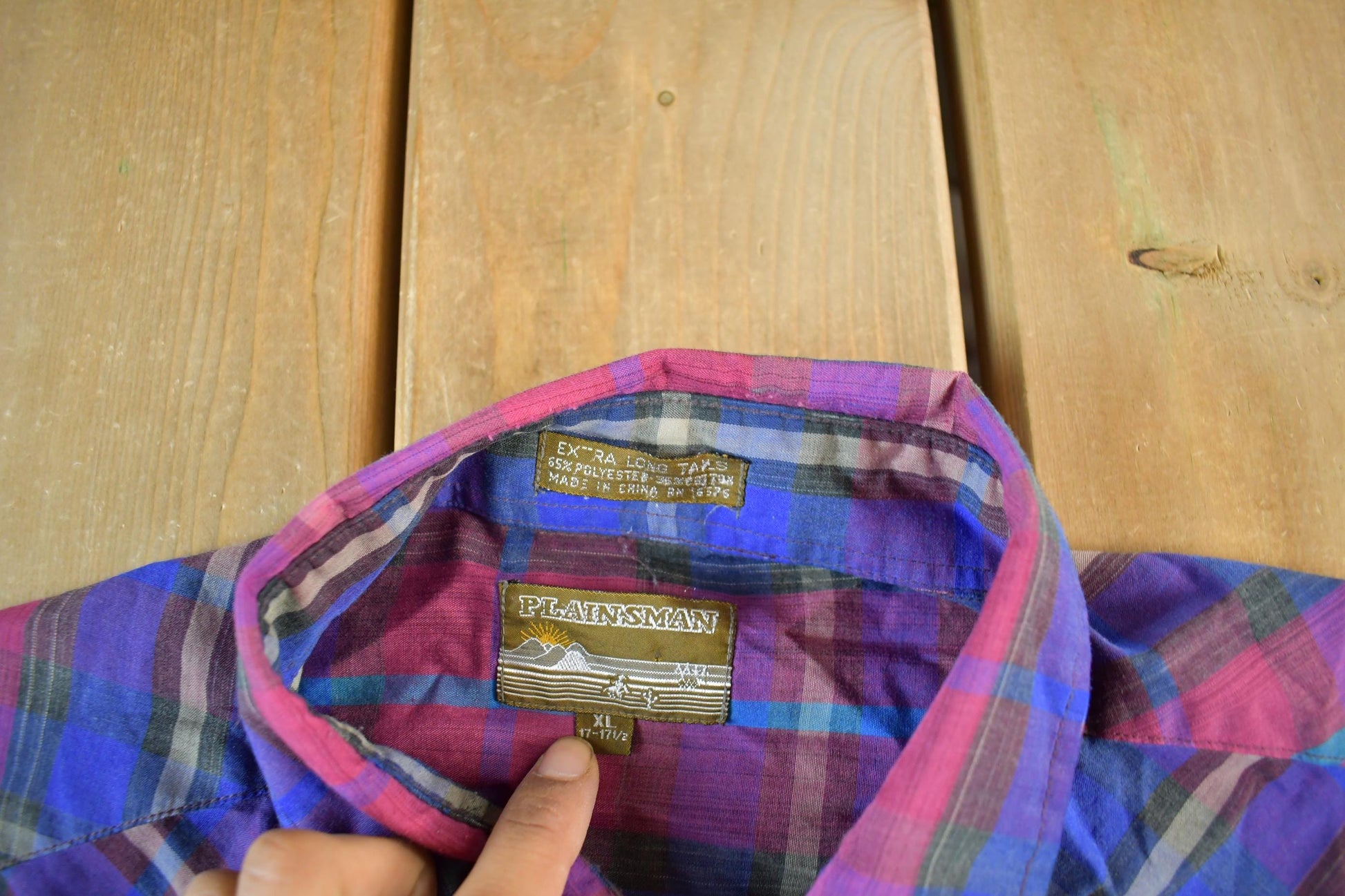Vintage 1990s Plainsman Western Striped Pearl Snap Shirt Mens XL from propervintagecanada