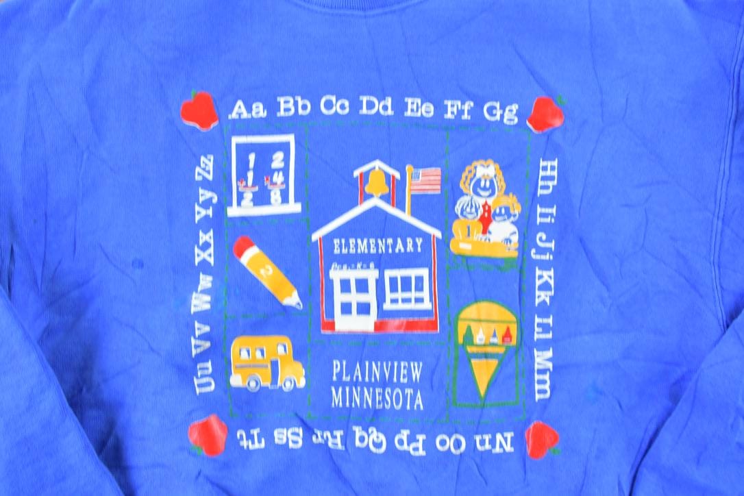 Vintage 1990s Plainview Minnesota Schools Souvenir Heavyweight Crewneck Sweatshirt Men's Large from propervintagecanada