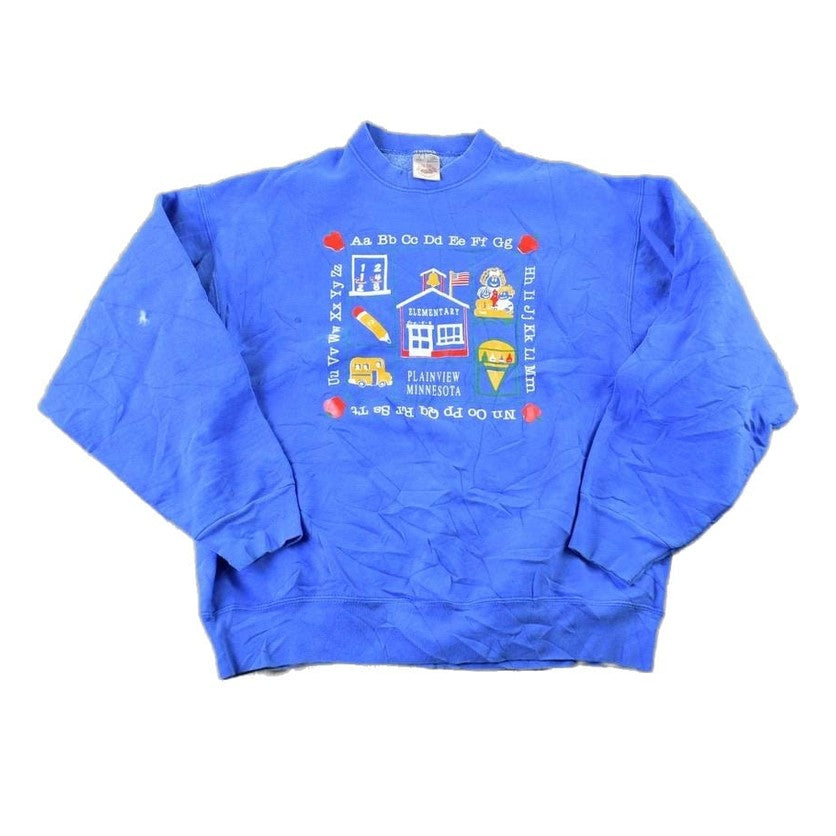 Vintage 1990s Plainview Minnesota Schools Souvenir Heavyweight Crewneck Sweatshirt Men's Large from propervintagecanada