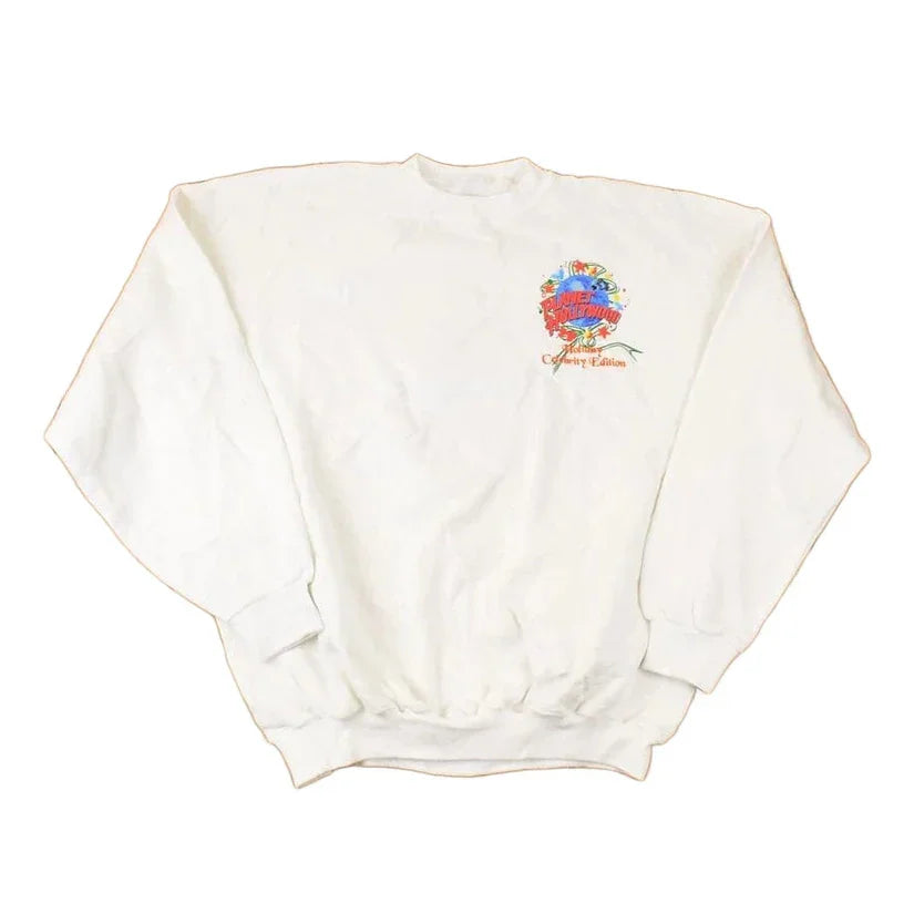 Vintage 1990s Planet Hollywood Arnold Schwarzenegger Graphic Print Christmas Tree Crewneck Sweatshirt Mens XL from propervintagecanada