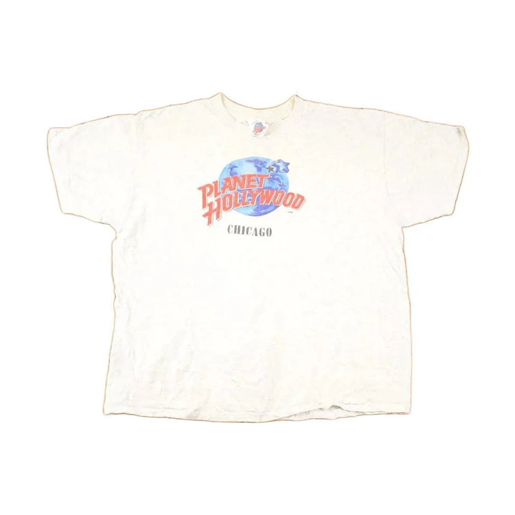 Vintage 1990s Planet Hollywood Chicago Souvenir Travel T-Shirt Men's XL from propervintagecanada
