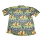 Vintage 1990s Platinum Silver Hawaiian Theme Button Up Shirt Men's Large from propervintagecanada