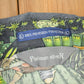 Vintage 1990s Platinum Silver Hawaiian Theme Button Up Shirt Men's Large from propervintagecanada