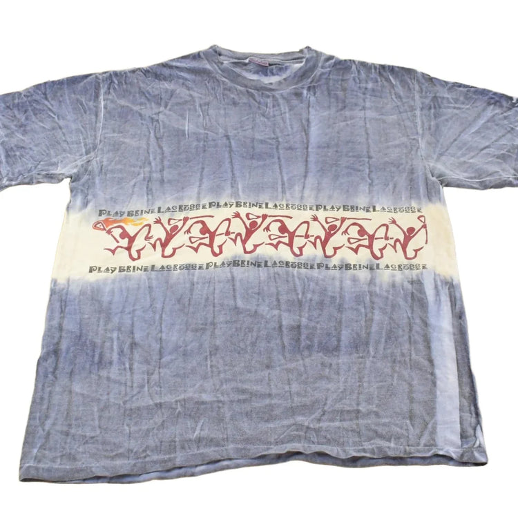 Vintage 1990s Play Brine Lacrosse Tie Dye T-Shirt Men's Large from propervintagecanada