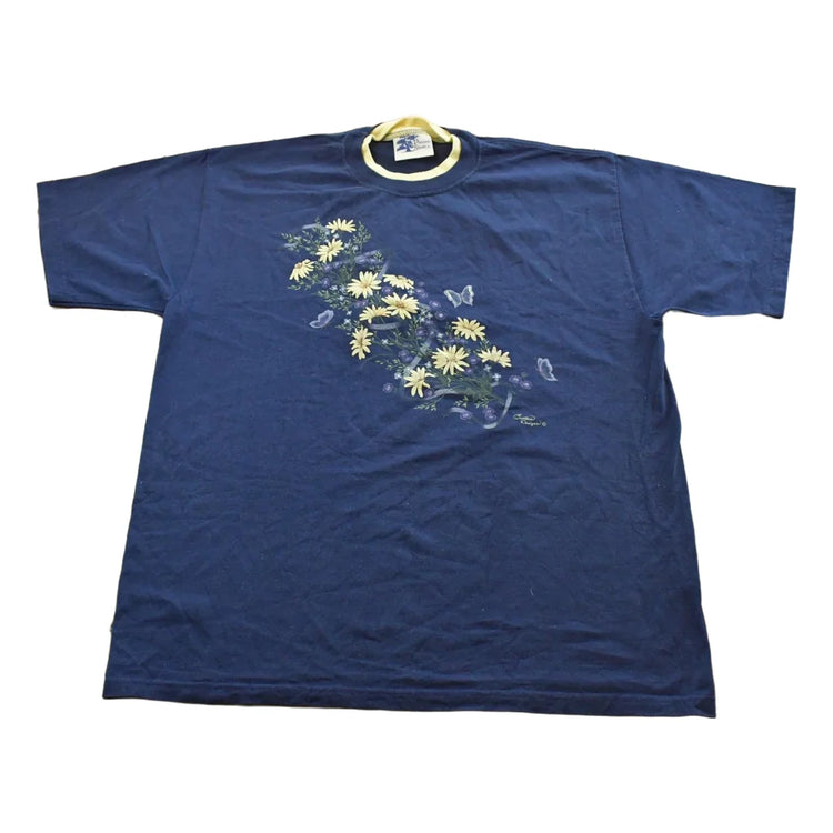 Vintage 1990s Pleasant Shade Floral T-Shirt Men's XL from propervintagecanada