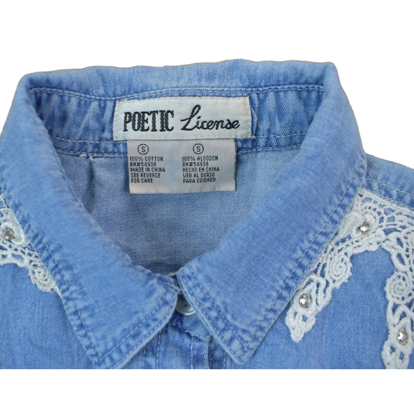 Vintage 1990s Poetic License Western Style Button Up Rodeo Shirt Men's Small from propervintagecanada