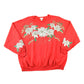 Vintage 1990s Poinsettia AOP Cute Crewneck Christmas Sweater Men's XL from propervintagecanada