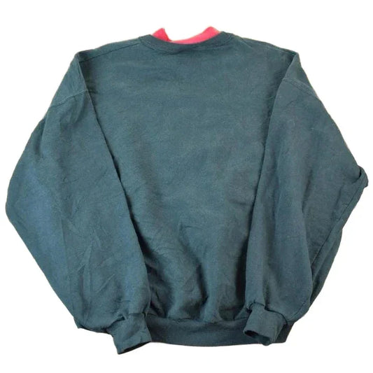 Vintage 1990s Poinsettia Double Collar Outdoorsman Crewneck Sweatshirt Men's XL from propervintagecanada