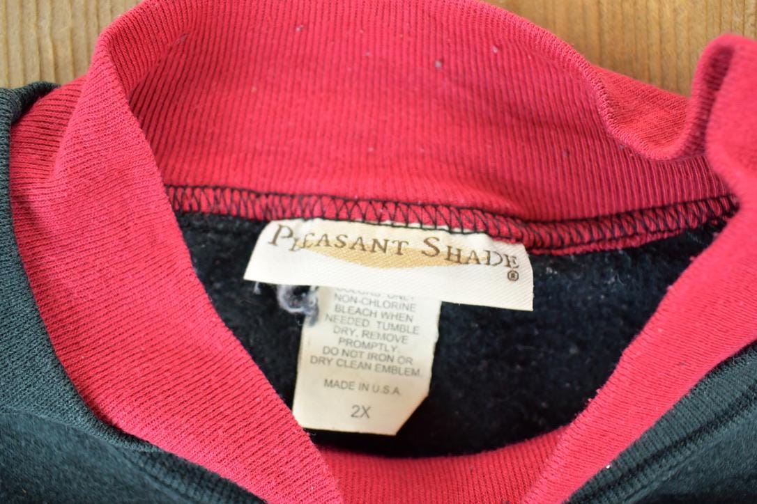 Vintage 1990s Poinsettia Double Collar Outdoorsman Crewneck Sweatshirt Men's XL from propervintagecanada