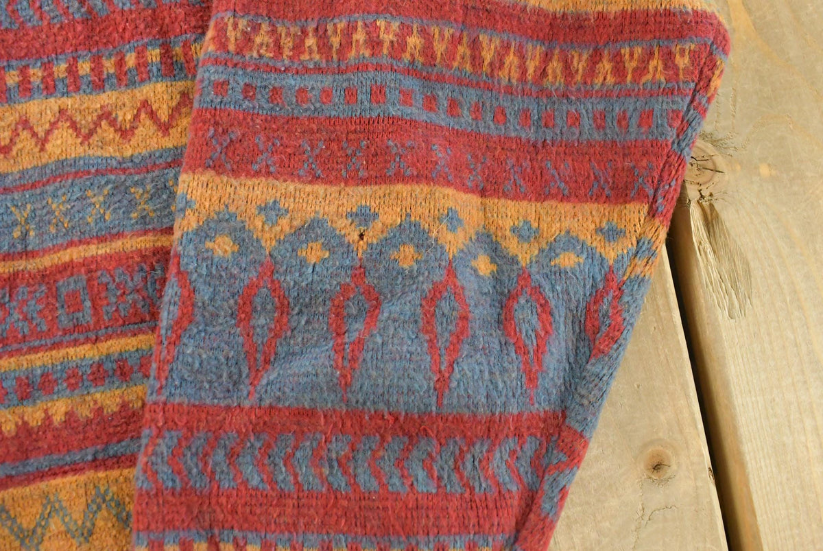 Vintage 1990s Point Zero Aztec Fleece Sweatshirt Hoodie Men's Large from propervintagecanada