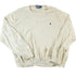 Vintage 1990s Polo By Ralph Lauren 100% Pima Cotton Knit Tan Crewneck Sweater Men&