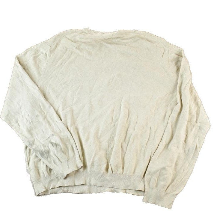 Vintage 1990s Polo By Ralph Lauren 100% Pima Cotton Knit Tan Crewneck Sweater Men's XL from propervintagecanada