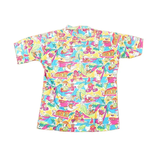 Vintage 1990s Polo By Ralph Lauren Abstract Hawaiian Button Up Shirt Men's L / Funky Crazy Pattern / Preppy Style / Boxy Fit from propervintagecanada