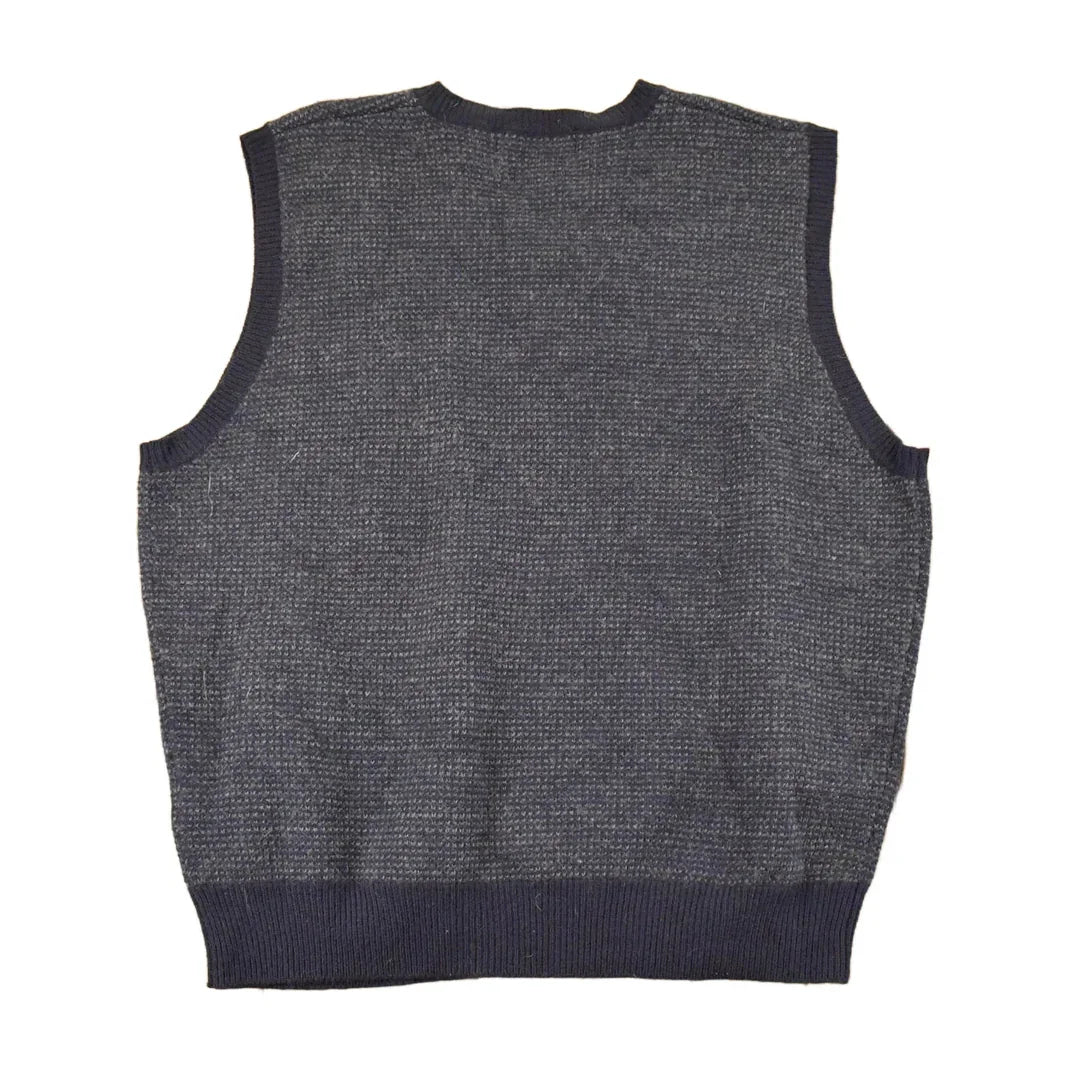 Vintage 1990s Polo By Ralph Lauren Abstract Wool Knit V Neck Sweater Vest Mens L from propervintagecanada