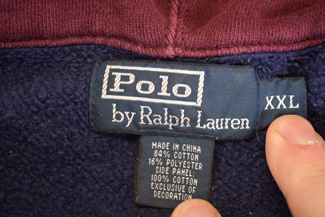 Vintage 1990s Polo By Ralph Lauren Big Three Full Zip Hoodie Souvenir Sweatshirt Mens L from propervintagecanada