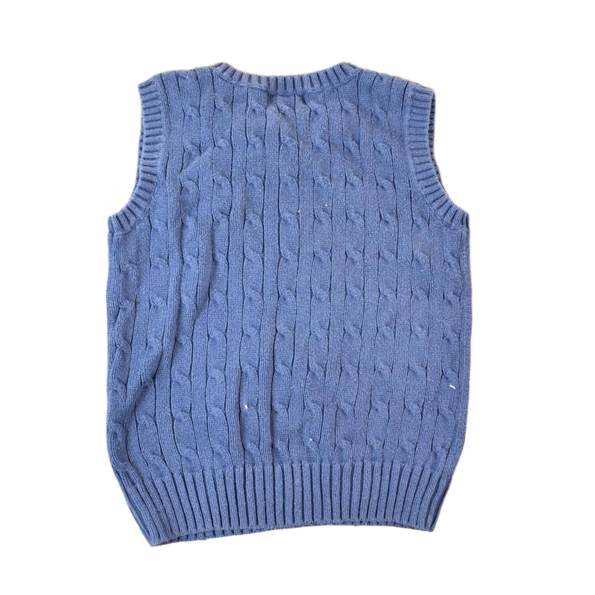 Vintage 1990s Polo By Ralph Lauren Cable Knit Crewneck Sweater Vest Youth S from propervintagecanada