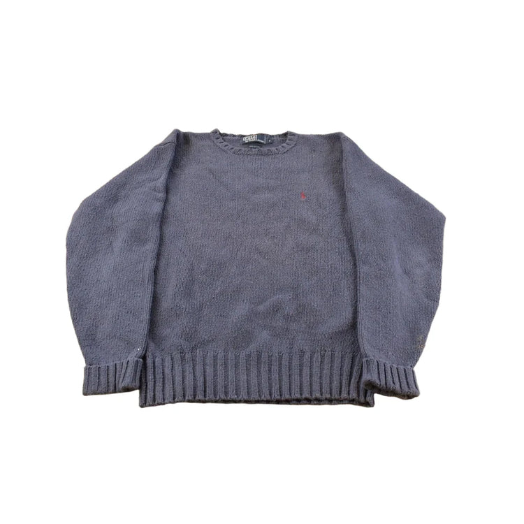 Vintage 1990s Polo By Ralph Lauren Chunky Knit Crewneck Sweater Mens S from propervintagecanada