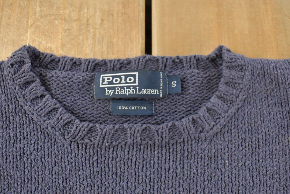 Vintage 1990s Polo By Ralph Lauren Chunky Knit Crewneck Sweater Mens S from propervintagecanada